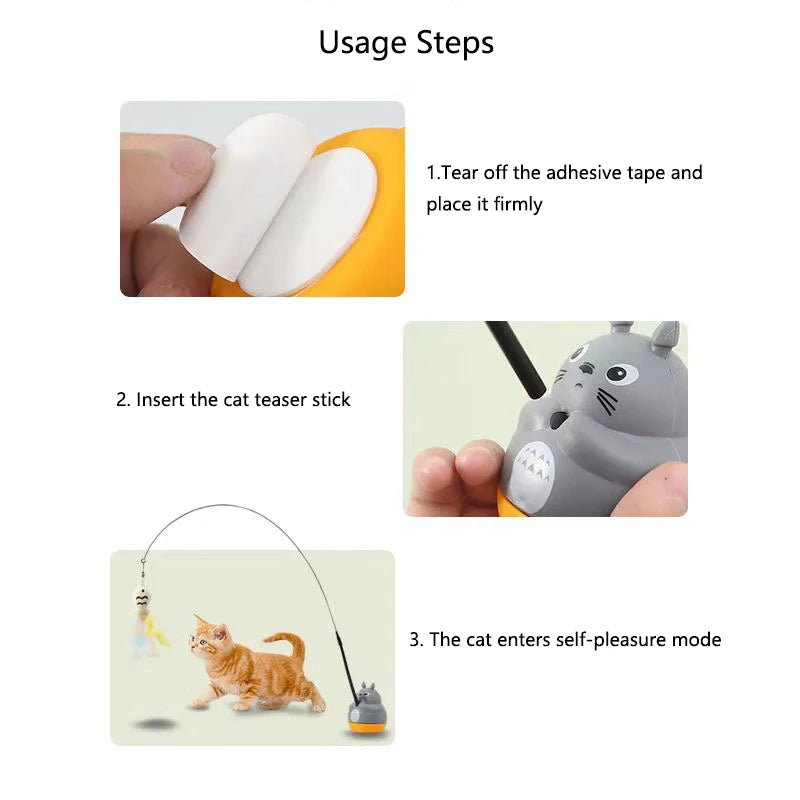 Cat Feather Wand with a Holder