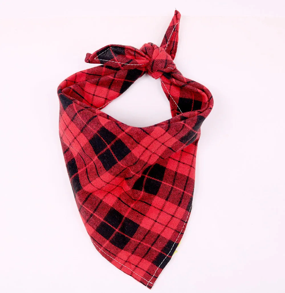 Plaid Cotton Pet Bandana