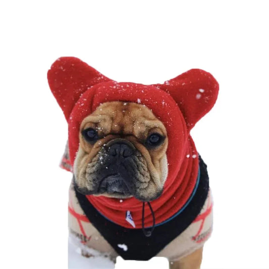 Cute Dog's Fleece Bear Hat