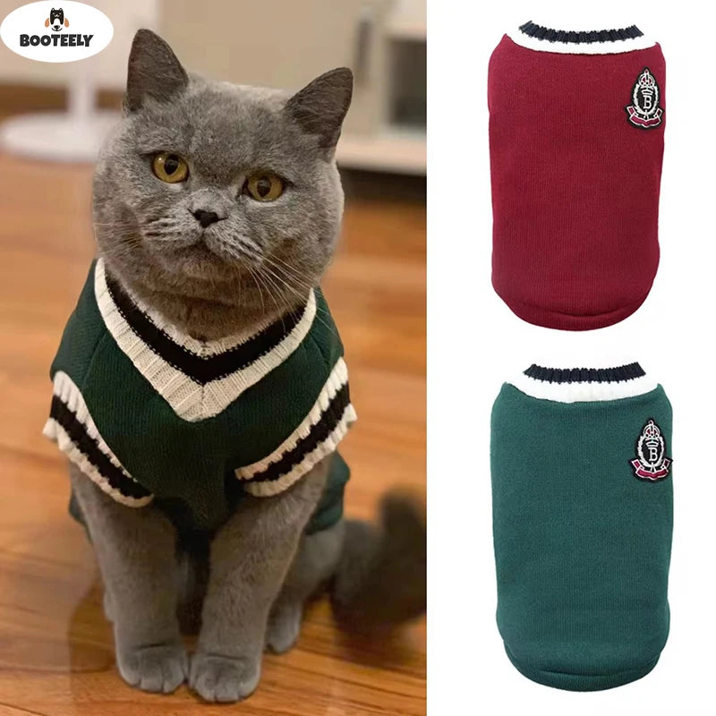 Dog/Cat Solid Color Vest Sweaters