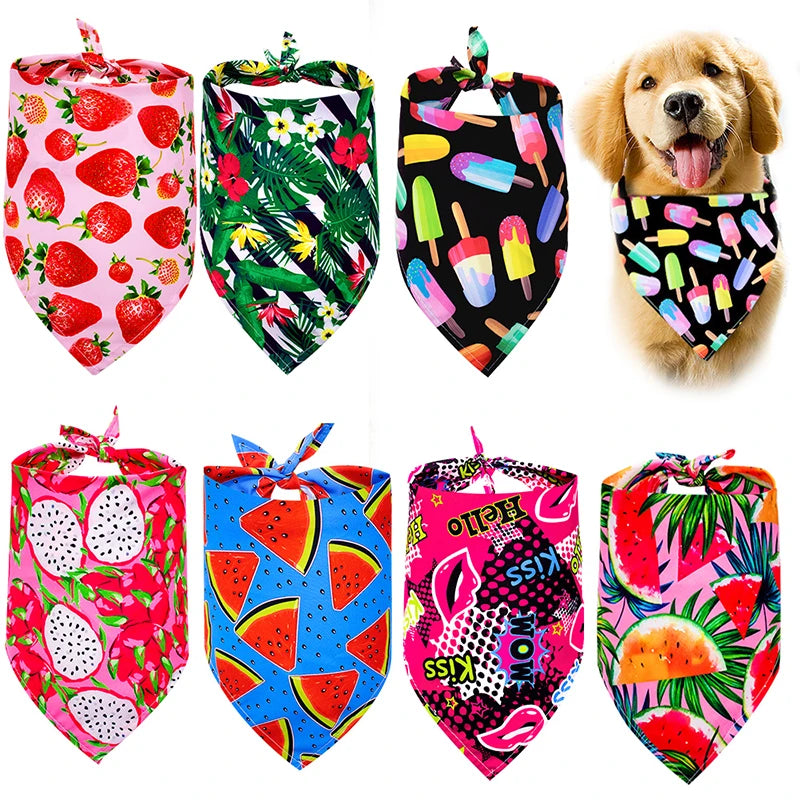 Fun Pattern Cotton Pet Bandanas