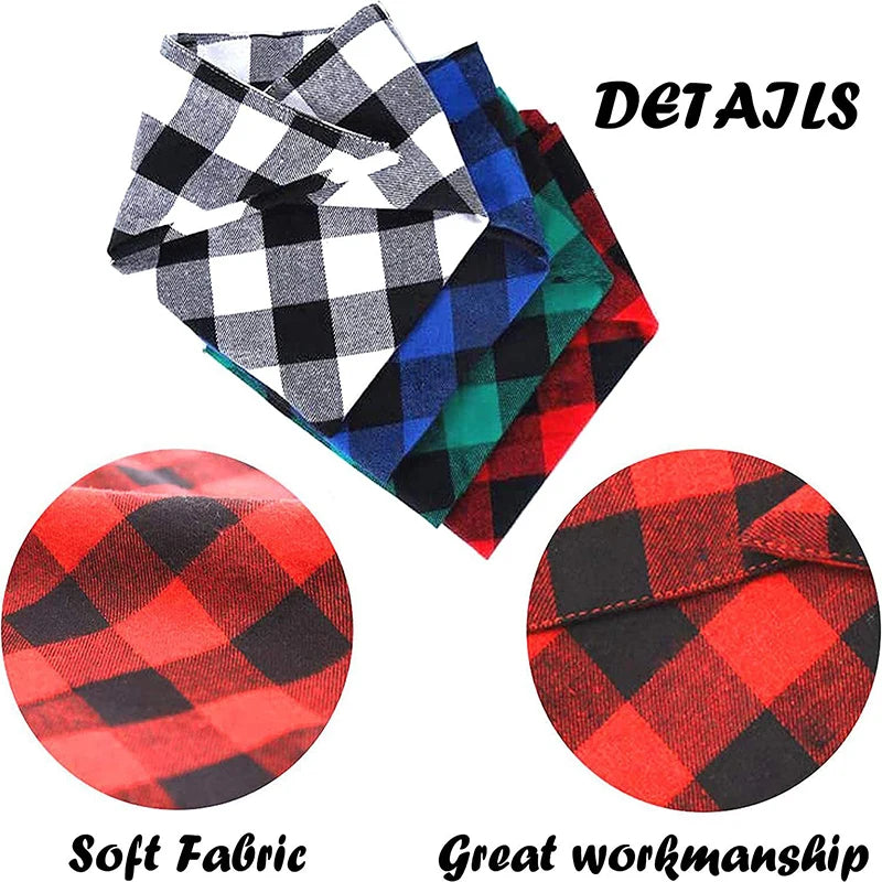 Plaid Cotton Pet Bandana