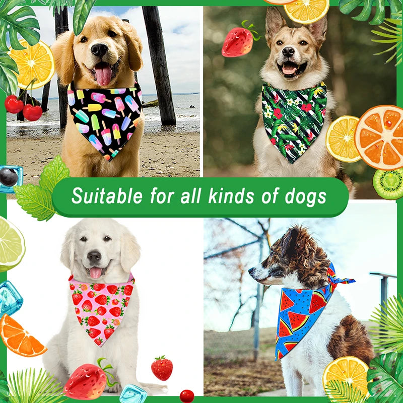 Fun Pattern Cotton Pet Bandanas