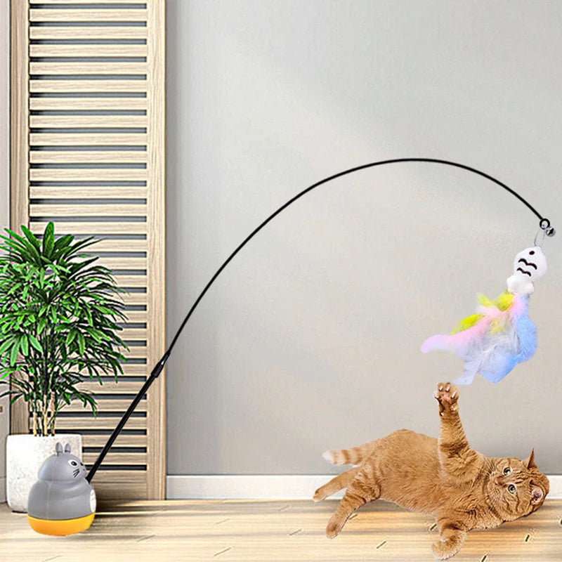 Cat Feather Wand with a Holder