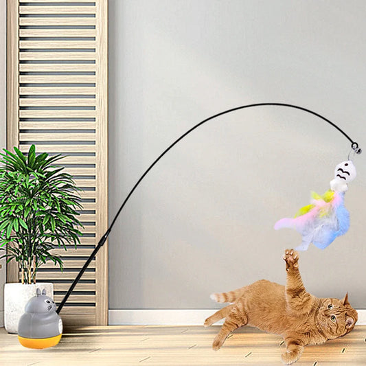 Cat Feather Wand with a Holder