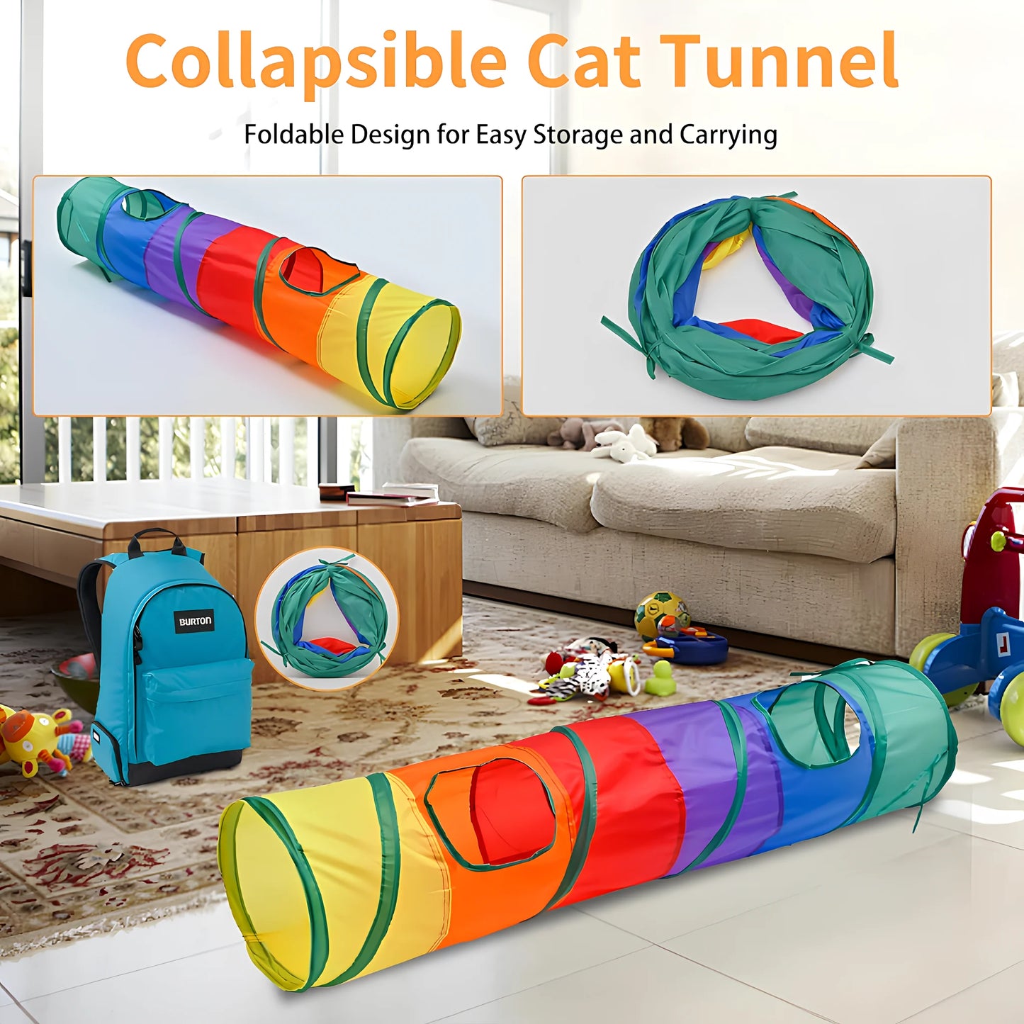 Indoor Cat Play Tunnels