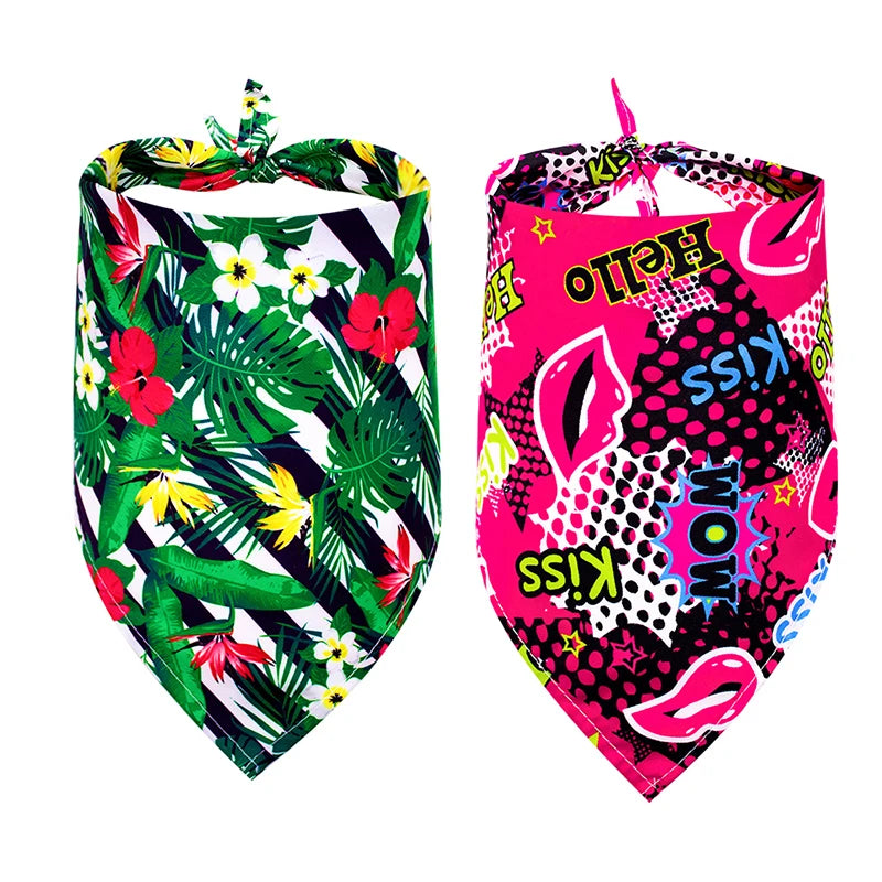 Fun Pattern Cotton Pet Bandanas