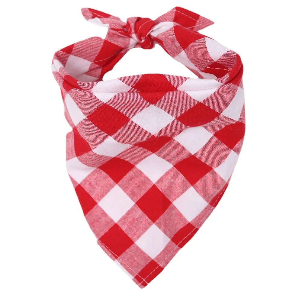 Plaid Cotton Pet Bandana