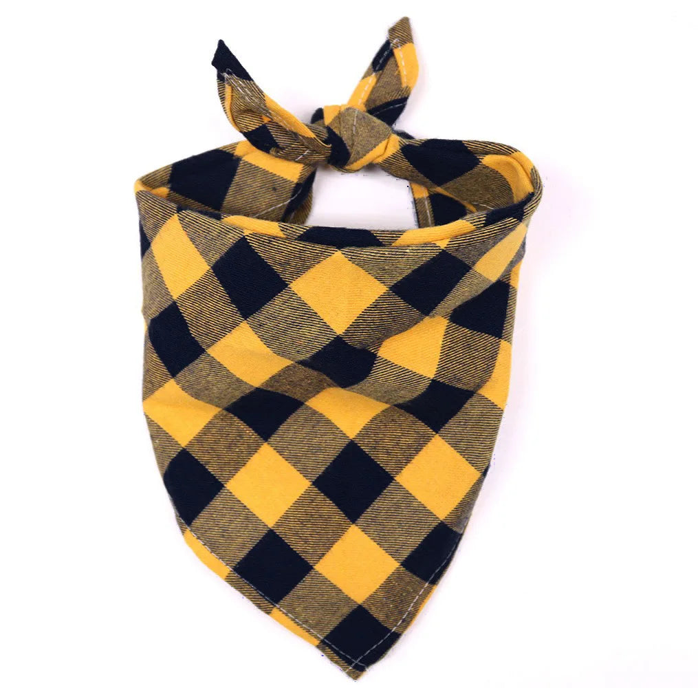 Plaid Cotton Pet Bandana