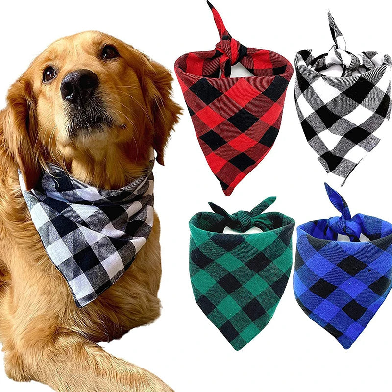 Plaid Cotton Pet Bandana